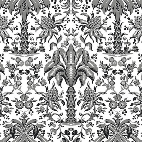 Palmetto Palm Damask Wallpaper