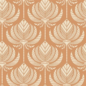 Palmier Orange Lotus Fan Wallpaper