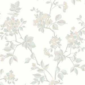 Parry Light Grey Floral Wallpaper