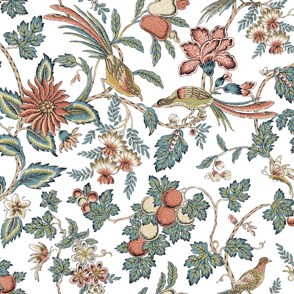 Parterre Coral Wallpaper