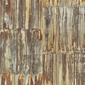 Patina Panels Copper Metal Wallpaper