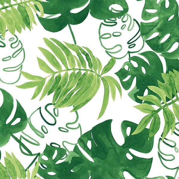 Patti Green Leaves Wallpaper