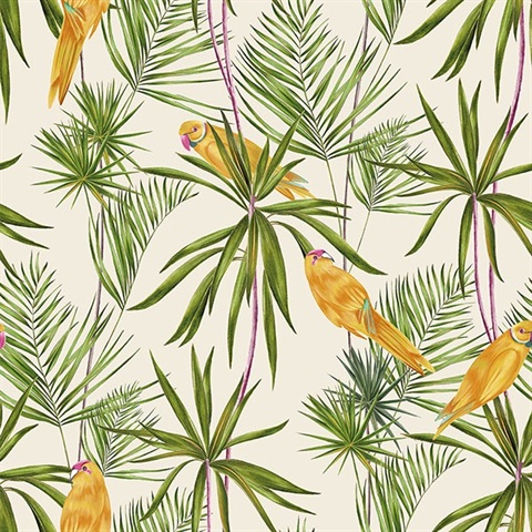 Pebbles Green Paradise Wallpaper