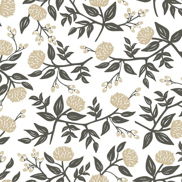 Peonies Gold Floral Premium Peel + Stick Wallpaper