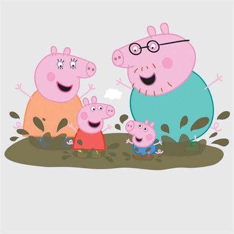 Peppa The Pig Mud Puddles P &amp; S Wall Decals