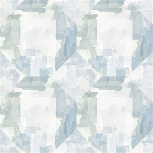 Perrin Blue Gem Geometric Wallpaper