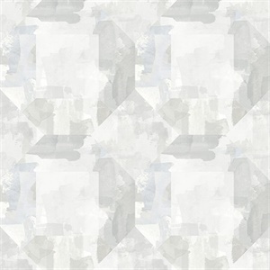 Perrin Light Grey Gem Geometric Wallpaper