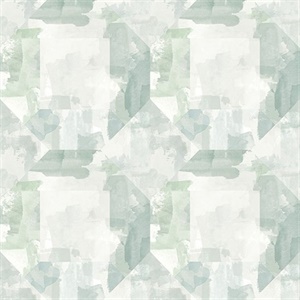 Perrin Sea Green Gem Geometric Wallpaper