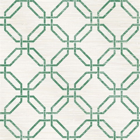 Phaius Green Trellis Wallpaper