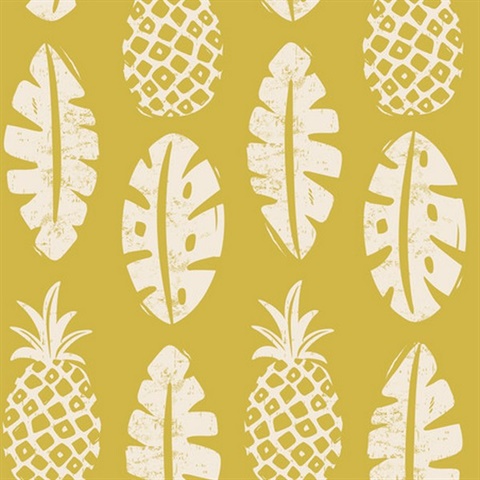 Pineapple Block Print P &amp; S Wallpaper