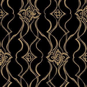 Pirouette Black & Gold Wallpaper