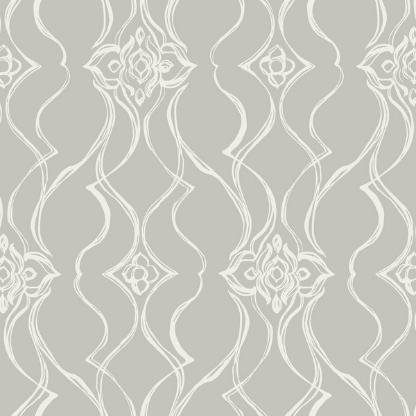 Pirouette Grey Wallpaper