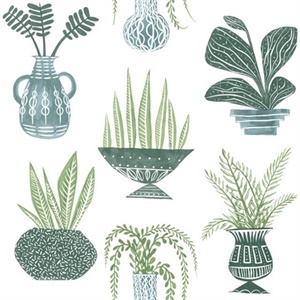 Plant Party Peel and Stick Wallpaper