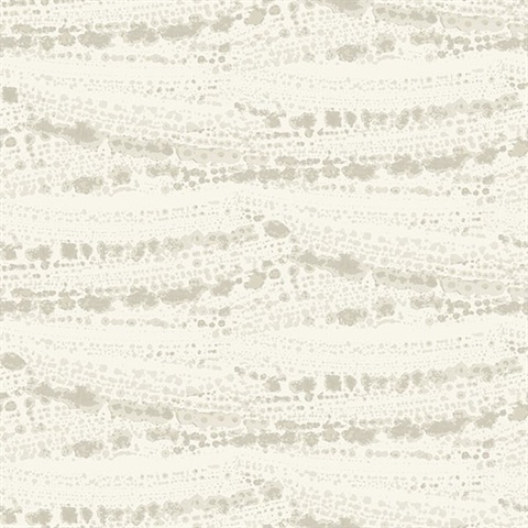 Rannell Beige Abstract Scallop Wallpaper