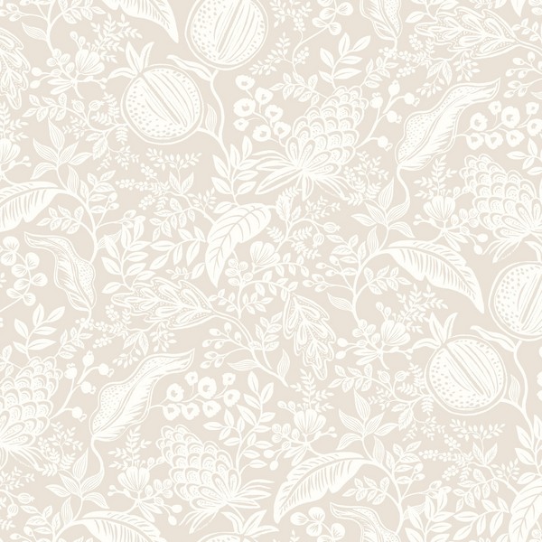 Pomegranate Beige & White Peel & Stick Wallpaper