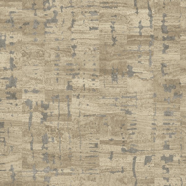 Pop The Cork Taupe Wallpaper