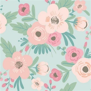 Poppy Floral P &amp; S Wallpaper