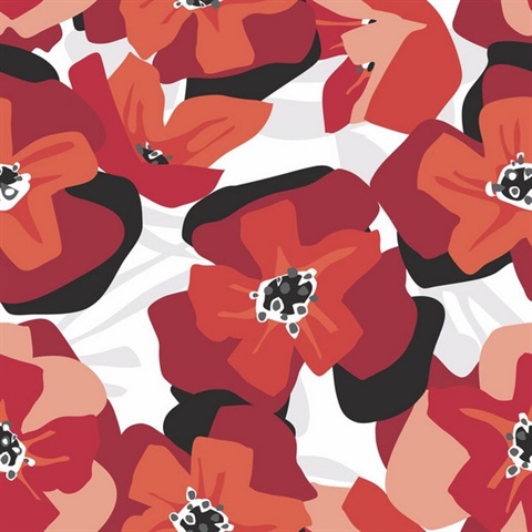 Poppy Punch Peel & Stick Wallpaper