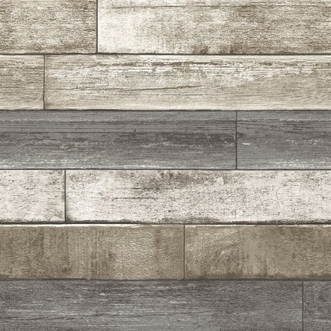 Porter Brown Weathered Plank Wallpaper