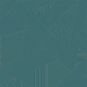 Preston Teal Geometric Wallpaper