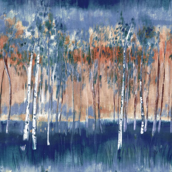 Primavera Dark Blue Wall Mural