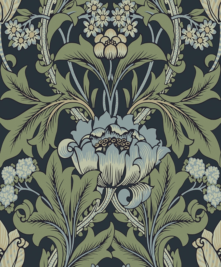 Primrose Garden Floral Prepasted Wallpaper