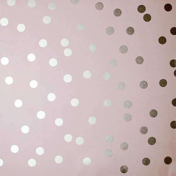 Priscella Blush Polka Dot Wallpaper