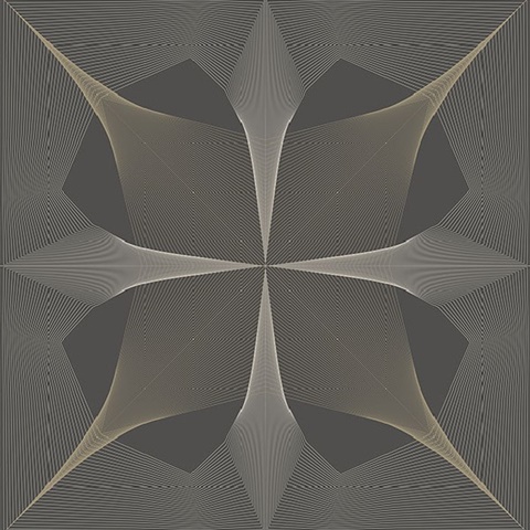 Radius Dark Brown Geometric Wallpaper