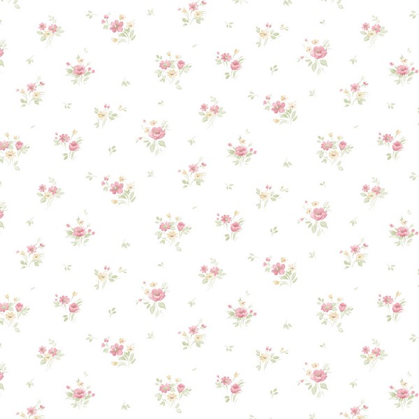 Rainbow Floral Wallpaper