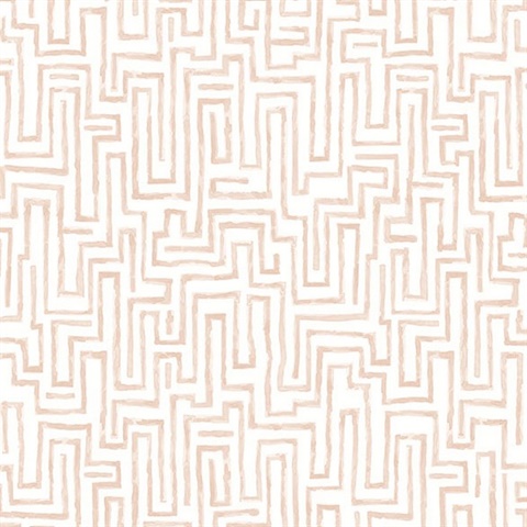 Ramble Blush Geometric Wallpaper