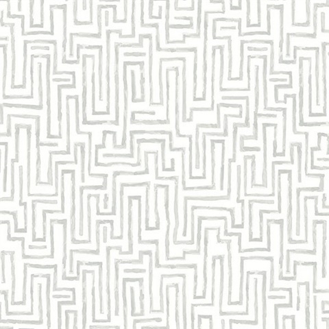 Ramble Grey Geometric Wallpaper