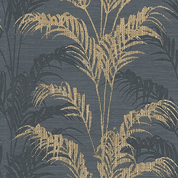 Rattan Charcoal Palm Wallpaper