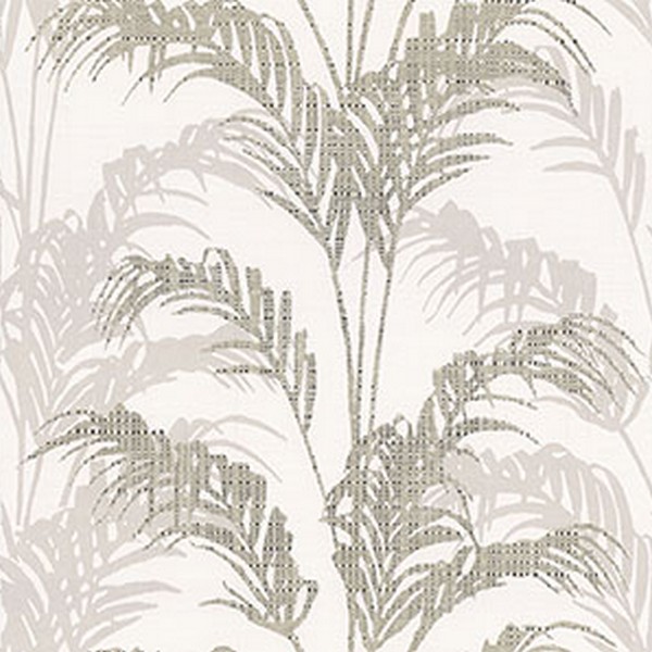 Rattan Silver Palm Wallpaper