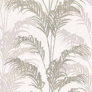 Rattan Silver Palm Wallpaper