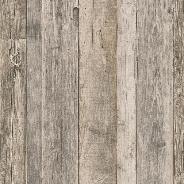 Reclaimed Wood Effect Motif Wallpaper