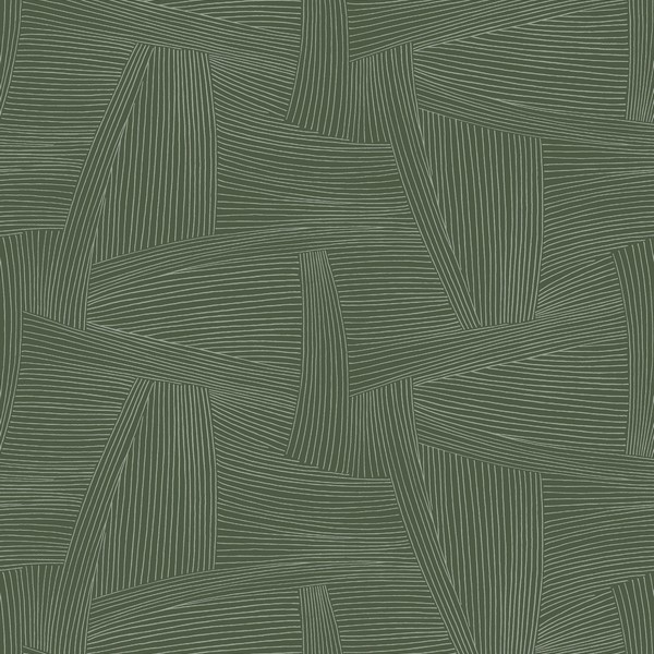 Reid Evergreen Woven Geometric Wallpaper