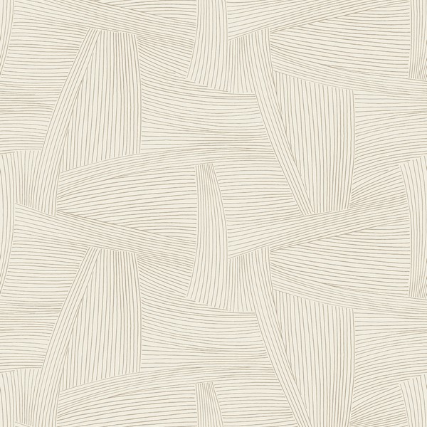 Reid Light Brown Woven Geometric Wallpaper