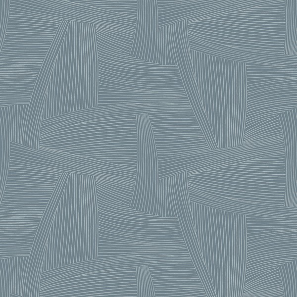 Reid Sky Blue Woven Geometric Wallpaper