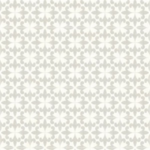 Remy Light Grey Fleur Tile Wallpaper