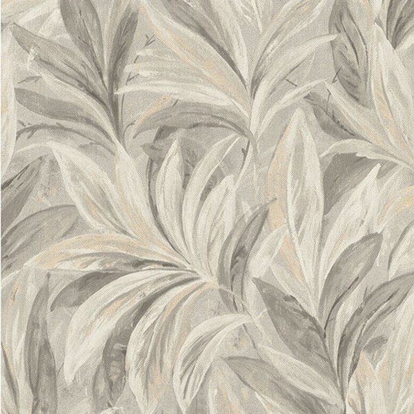 Rennie Grey Leaves Wallpaper