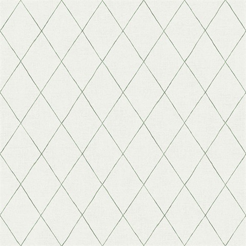 Rhombus Green Geometric Wallpaper