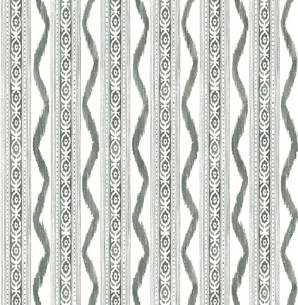 Rhys Green IKAT Stripe Wallpaper