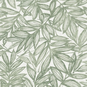 Rhythmic Sage Leaf Wallpaper