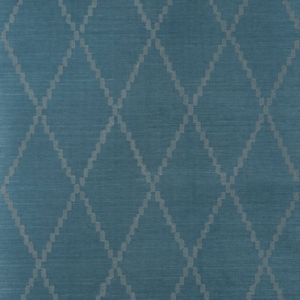 Ribbon Sisal Navy Wallpaper