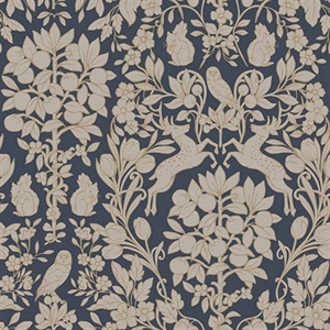 Richmond Blue Floral Wallpaper