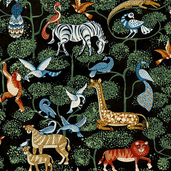 Rigby Multicolor Jungle Animals Wallpaper