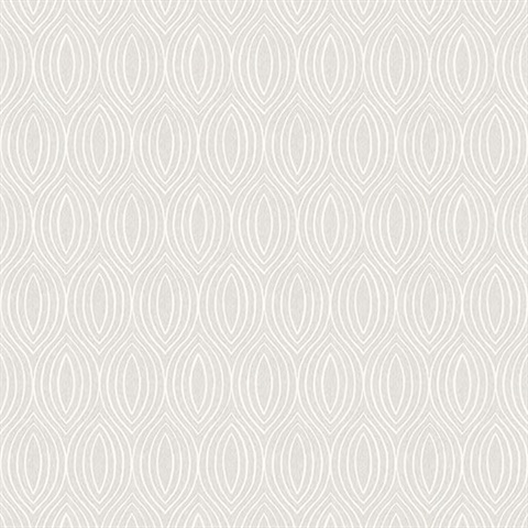 Rino Silver Ogee Wallpaper