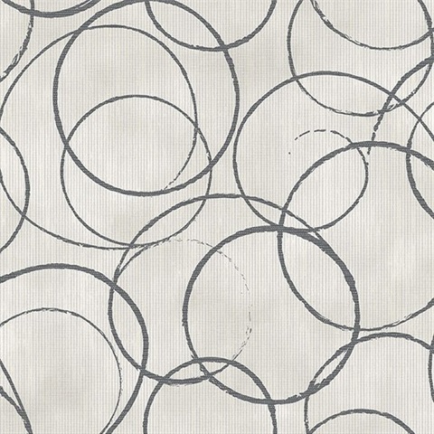 Ripple Black Circle Geometric Wallpaper