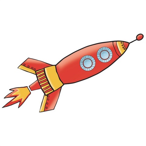 Rocket Peel And Stick Giant Wall Decals