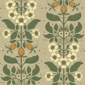 Rosa Light Brown Wallpaper